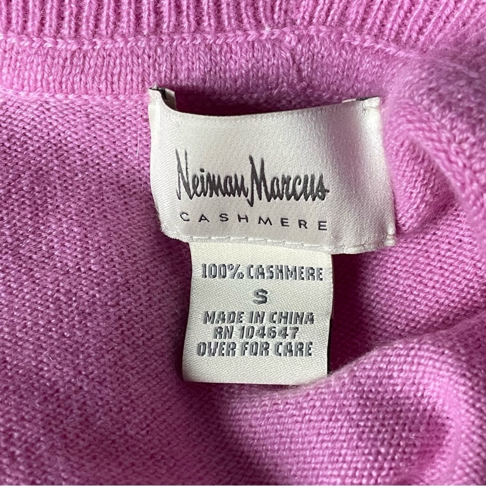 Neiman Marcus Cashmere Purple Pink Ruffled Cardigan Sweater 35056 - Picture 12 of 13